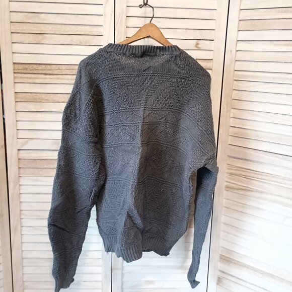 Vintage Eddie Bauer Cotton Men's Sweater in Gray - Picture 5 of 5